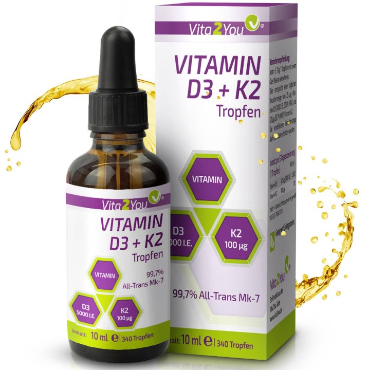 Vitamin D3 Tropfen mit K2